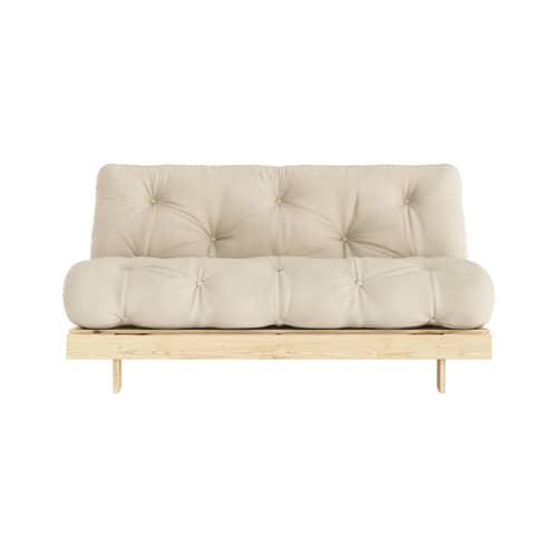 Canapé convertible Roots / L 160 cm - 3 positions / Structure pin clair - KARUP DESIGN - Beige 747 / Pin clair - Fibres recyclées mélangées, Mousse, Pin massif certifié FSC, Tissu