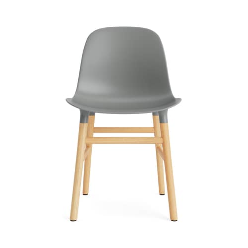 Sedia Form materiale plastico grigio / Gambe in rovere - Normann Copenhagen - Grigio / rovere - Polipropilene, Rovere