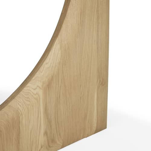 Table ronde Geometric bois naturel / Ø 150 cm - 8 personnes - Ethnicraft - Chêne naturel - Chêne massif huilé