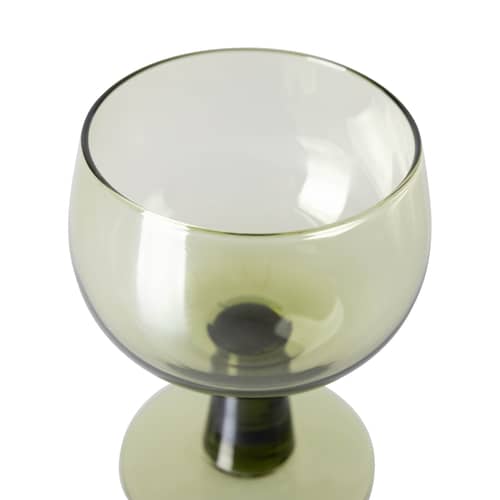 Verre à vin The emeralds Low vert / H 11,5 cm - Set de 4 / 25 cl - HK LIVING - Vert Olive - Verre
