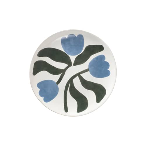 Assiette Dora céramique bleu / Ø 26 cm - Peint à la main - BROSTE COPENHAGEN - Bleu poudré - Grès