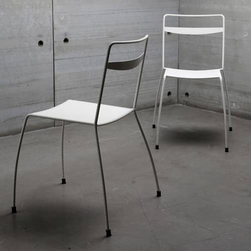 Tondella Chair metal white - Zeus - White - Steel