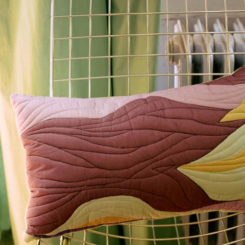 Coussin Watercolours multicolore / 50 x 30 cm - HK LIVING - Multicolore - Coton, Lin