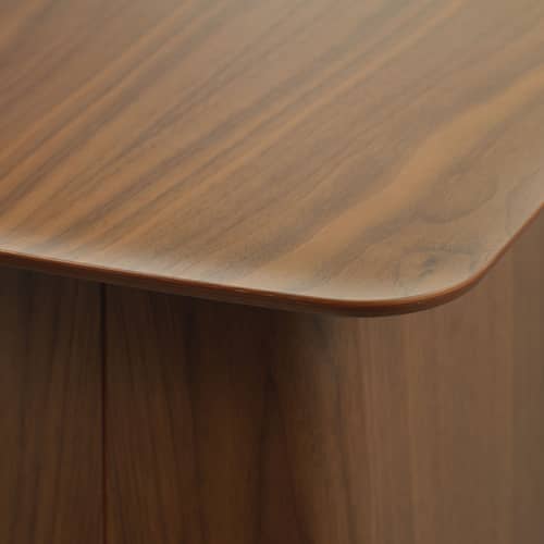Wooden Small End table natural wood / 31.5 x 31.5 x H 39 cm - Vitra - Walnut - Plywood