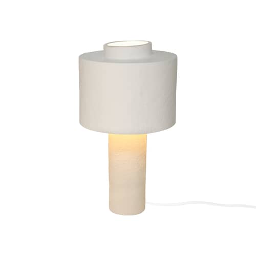 Lampada da tavolo Gesso materiale plastico bianco / Ø 28,5 x H 51 cm - HK LIVING - Bianco opaco - Poliresina