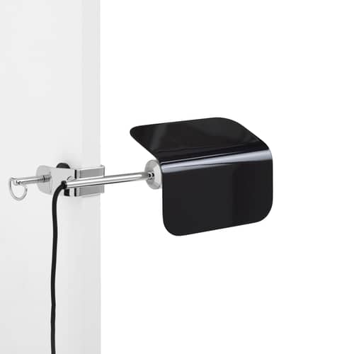 Lampe à pince Apex Clip métal noir / Base étau - Orientable / H 27,5 cm - Hay - Noir - Acier chromé, Acier peint