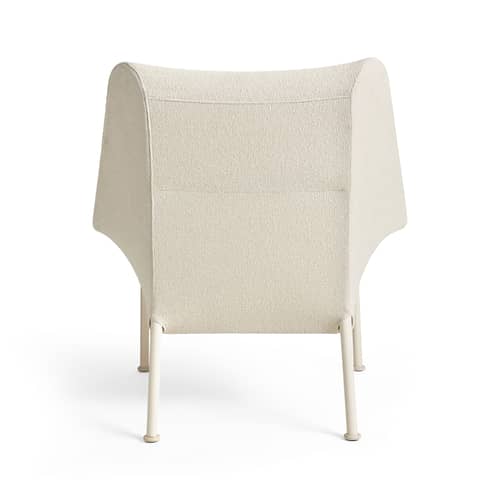 Lounge-Sessel O2 textil weiß - Hay - Creme - Formschaum, Selbsttragender Stoff, thermolackierter Stahl