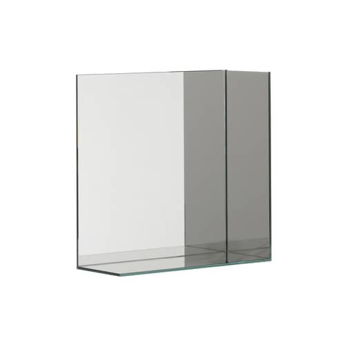 Miroir mural Narciso Medium / Etagère - 55 x 55 x P 22,5 cm - Mogg - 55 x 55 cm -  Verre miroir, MDF