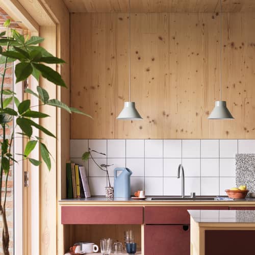 Pendelleuchte Top metall grau / Ø 21 x H 13 cm - Stahl - Muuto - Grau - Stahl