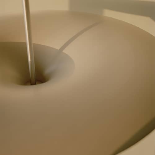 Suspension Kantarell LED métal blanc / Ø 60 cm - NEW WORKS - Blanc & nickel - Acier, Aluminium