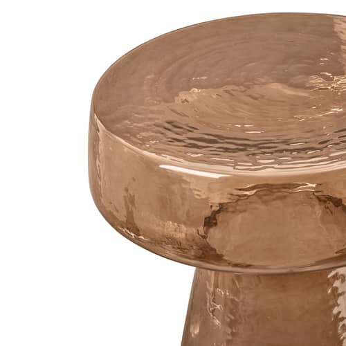 Table d\'appoint Clara verre marron / Ø 39 x H 44 cm - BROSTE COPENHAGEN - Marron - Verre