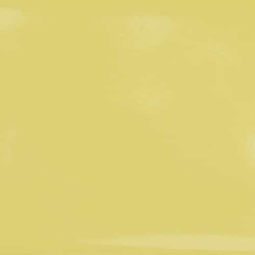 Table ronde Ceramic Outdoor céramique jaune / Ø 70 cm - Porcelaine / Seconde vie - Hay - Jaune lumineux / Pied crème - Acier, Béton effet terrazzo, Porcelaine émaillée