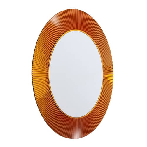 Miroir lumineux All Saints LED / Ø 78 cm - Kartell - Ambre - Miroir, PMMA