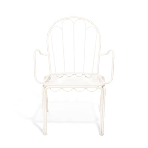 Chaise empilable Al Fresco métal / Coussin inclus - BUSINESS & PLEASURE - Coussin Crew Mimosa (rayé jaune) - Acier, Mousse, Tissu outdoor Pleasuretex®