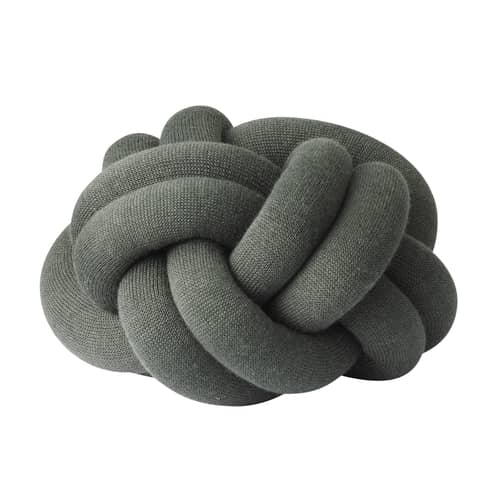 Coussin Knot tissu vert / Fait main - 30 x 30 cm / 2016 - Design House Stockholm - Vert Forêt - Acrylique, Laine