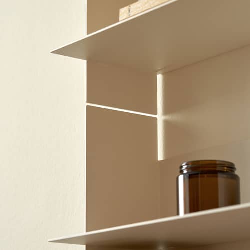 Étagère Pli métal blanc / L 20 x P 15 cm - TIPTOE - Blanc crème - Acier thermolaqué