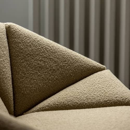 Gepolsterter Sessel Atlas textil beige - KANN DESIGN - Beige - HR-Schaum, Kvadrat-Gewebe, thermolackierter Stahl