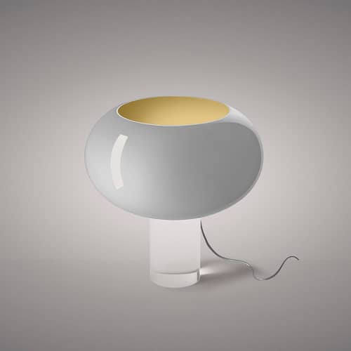Lampe de table Buds 2 verre gris / Ø 41 x H 42 cm - Foscarini - Gris - PMMA, Verre soufflé