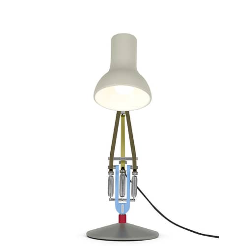 Lampe de table Type 75 Mini métal multicolore / By Paul Smith - Edition n°1 / Réédition 1930\' - Anglepoise - Rose, Jaune, Kaki, Bleu - Aluminium