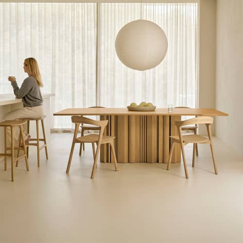 rechteckiger Tisch Sequence holz natur / 240 x 110 cm – 10 Personen - Ethnicraft - Eiche - massive Eiche