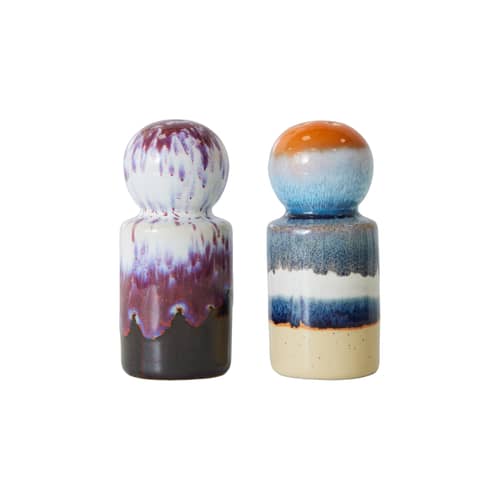 Set sale e pepe 70s ceramics ceramica multicolore - HK LIVING - Stargaze - Gres smaltato