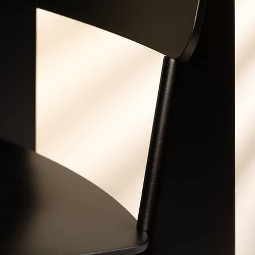 Stuhl Standard SP plastikmaterial schwarz / By Jean Prouvé, 1934 - Metall und Kunststoff - Vitra - Schwarz / Schwarzes Gestell - Epoxid-lackierter Stahl, Plastikmaterial