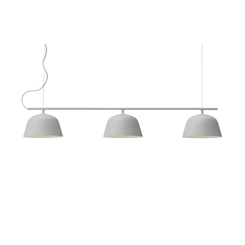Suspension Ambit Rail métal gris / L 126 cm - Muuto - Gris - Aluminium
