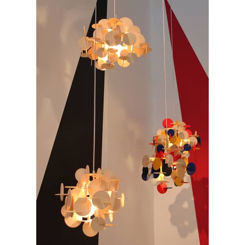 Suspension Bau Large bois naturel / H 48 cm - Normann Copenhagen - Bois naturel - Pin