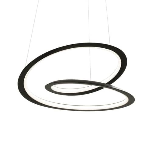 Suspension Kepler PETITE downlight LED / Ø 50 cm - Lumière vers le bas - Nemo - Noir - Aluminium extrudé, Méthacrylate