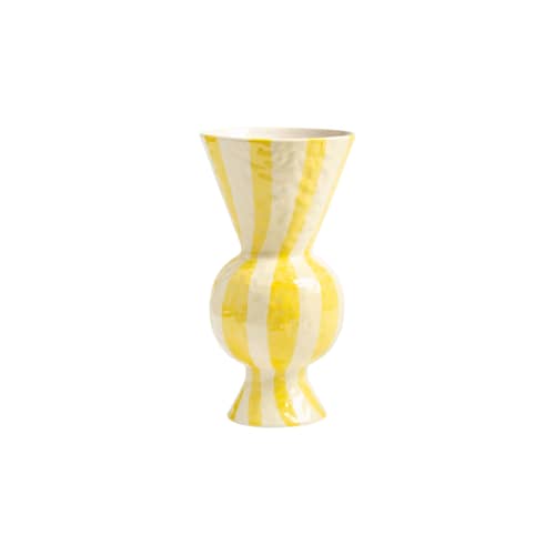 Vase Rhombic céramique jaune / Ø 16 x H 29,5 cm - Peint à la main - & klevering - Jaune - Grès