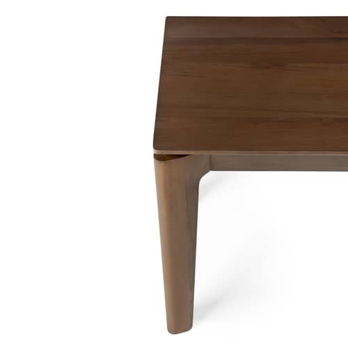 Bok Bench wood brown / L 126 cm - Solid teak - Ethnicraft - Burnish Teak - Solid teak
