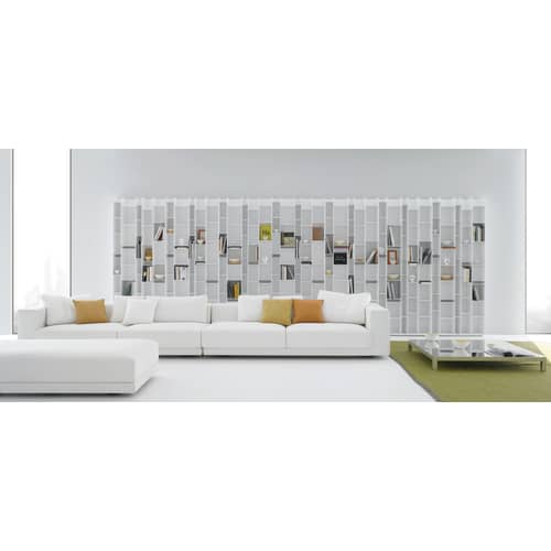 Bibliothèque Random bois blanc / L 81 x H 217 cm - MDF Italia - Blanc - Fibre de bois laqué