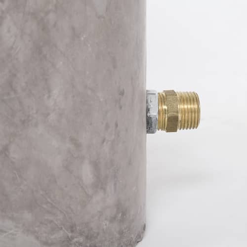 Douche d\'extérieur Aquart Lux métal pierre cuivre / Cuivre & ciment - Seletti - Cuivre / Ciment gris - Ciment, Cuivre