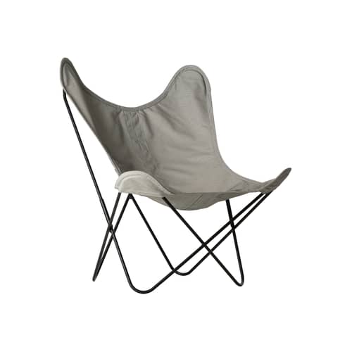 Fauteuil AA tissu gris / Batyline Elios - Réédition 1938 - AIRBORNE - Brume - Acier thermolaqué, Toile Batyline Elios