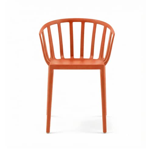 Fauteuil empilable Venice plastique orange - Kartell - Orange rouille mat - Technopolymère thermoplastique recyclé