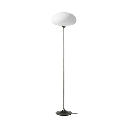 Lampada a stelo Stemlite vetro nero / H 150 cm - Ripubblicato nel 1962 - Gubi - H 150 cm - Acciaio termolaccato, Vetro soffiato a bocca