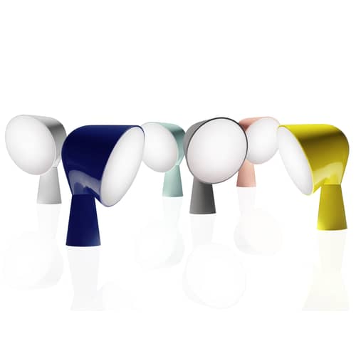 Lampe de table Binic plastique rose / Ionna Vautrin, 2010 - Foscarini - Rose brillant - ABS, Polycarbonate