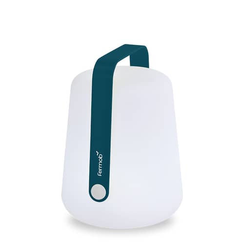 Lampe extérieur sans fil rechargeable Balad Small LED métal bleu / H 25 cm - USB - Fermob - Bleu Acapulco - Aluminium, Polyéthylène