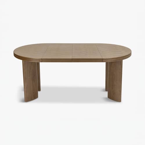 Mira Extending table wood brown / L 100–180 cm – 4–8 people - NV GALLERY - Walnut finish - Bois composite, Placage noyer