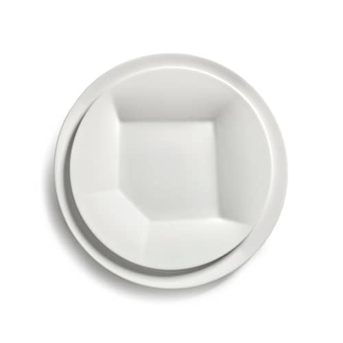 Piatto da dessert Silos 03 ceramica bianco / Ø 24 cm - Set da 2 - Serax - N. 03 / Bianco - Porcellana