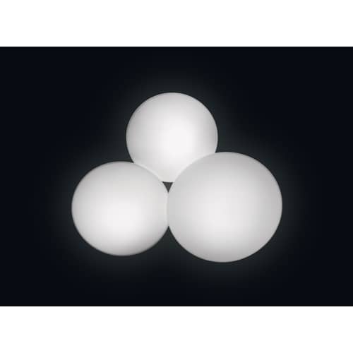 Plafonnier Puck verre blanc Triple / 56 x 49 cm - Vibia - Blanc - Verre soufflé