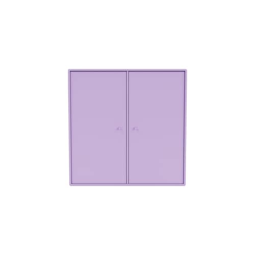 Portaoggetti da parete Cover Cabinet legno viola / L 69,6 x P 30 x H 69,6 cm - 2 supporti - MONTANA - Iris iridescente 164 - MDF laccato