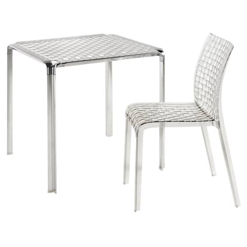 Ami Ami Stacking chair plastic material transparent Polycarbonate transparent - Kartell - Transparent - Polycarbonate