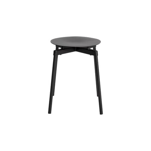 Tabouret empilable Fromme métal noir / Aluminium - Petite Friture - Noir - Aluminium