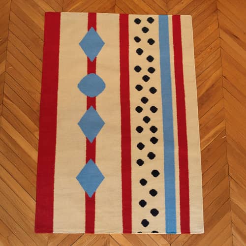 Tapis Arizona / 180 x 120 cm - Tissé main - COLORTHERAPIS - 180 x 120 cm - Laine vierge de Nouvelle-Zélande