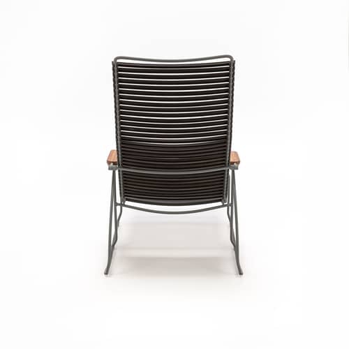 Transat inclinable Click Sunlounger plastique noir / 7 positions - Houe - Noir - Bambou, Métal, Plastique