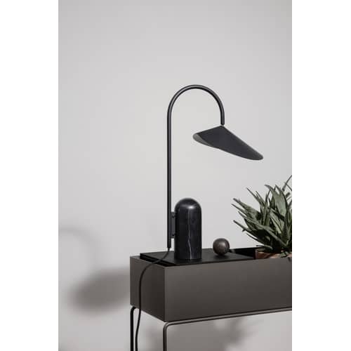  Tray wood black wood / For Plant Box planter on stand - Ferm Living - Wood / Black - Oak veneer