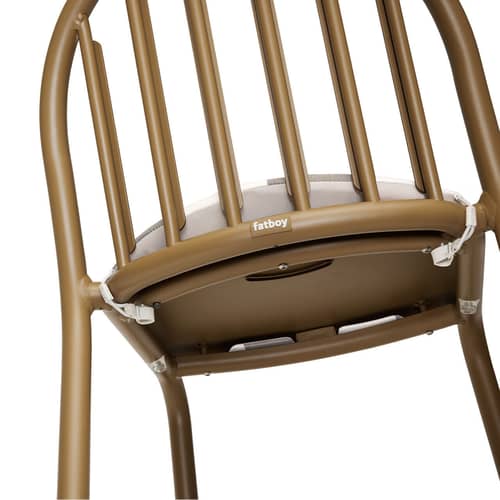  Accessory textile brown / Cushion for Fred\'s Chair & Armchair - Fatboy - Stripes / Cocoa - Foam, Olefin fabric