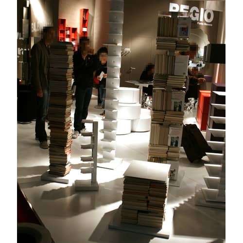 Bibliothèque Original Ptolomeo métal blanc / 1 face - H 160 cm - Opinion Ciatti - Blanc - Acier laqué