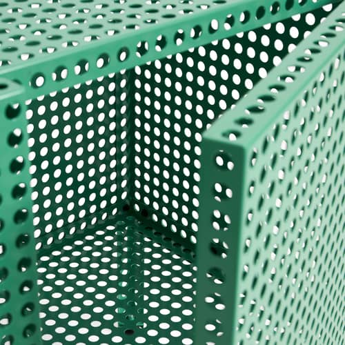 Buffet Perforated Cabinet Small métal vert / L 89 x H 66,5 cm - Hay - Vert Jade - Acier thermolaqué